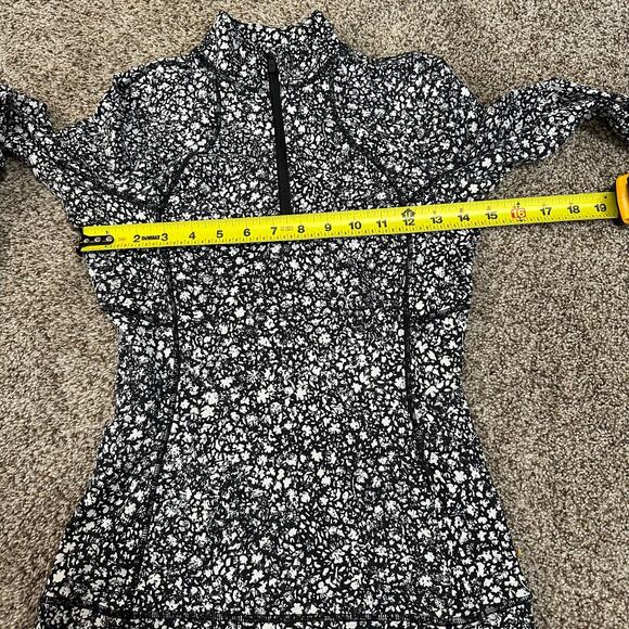LULULEMON Women's Its Rulu Run Half-Zip Size 2 In Venture Floral Alpine White - Picture 10 of 12